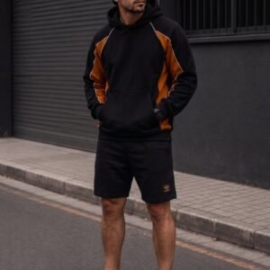 buzo oversize SPORT black & caramel