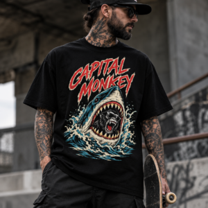 Remera Regular Fit black - SHARK