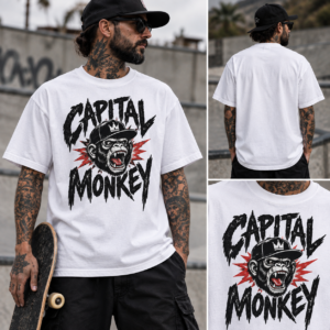 Remera Regular Fit white - MONKEY FURY