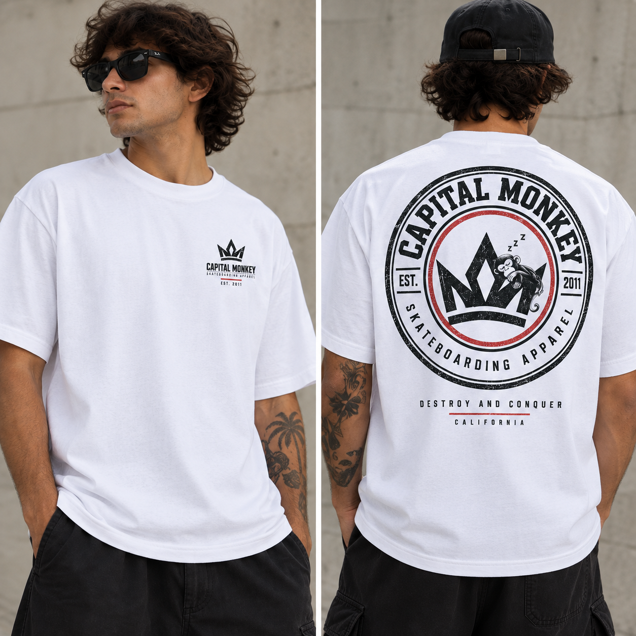 Remera Regular Fit white - MONKEY zzZ