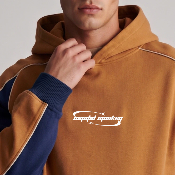 buzo oversize SPORT caramel & blue - CM - Imagen 2